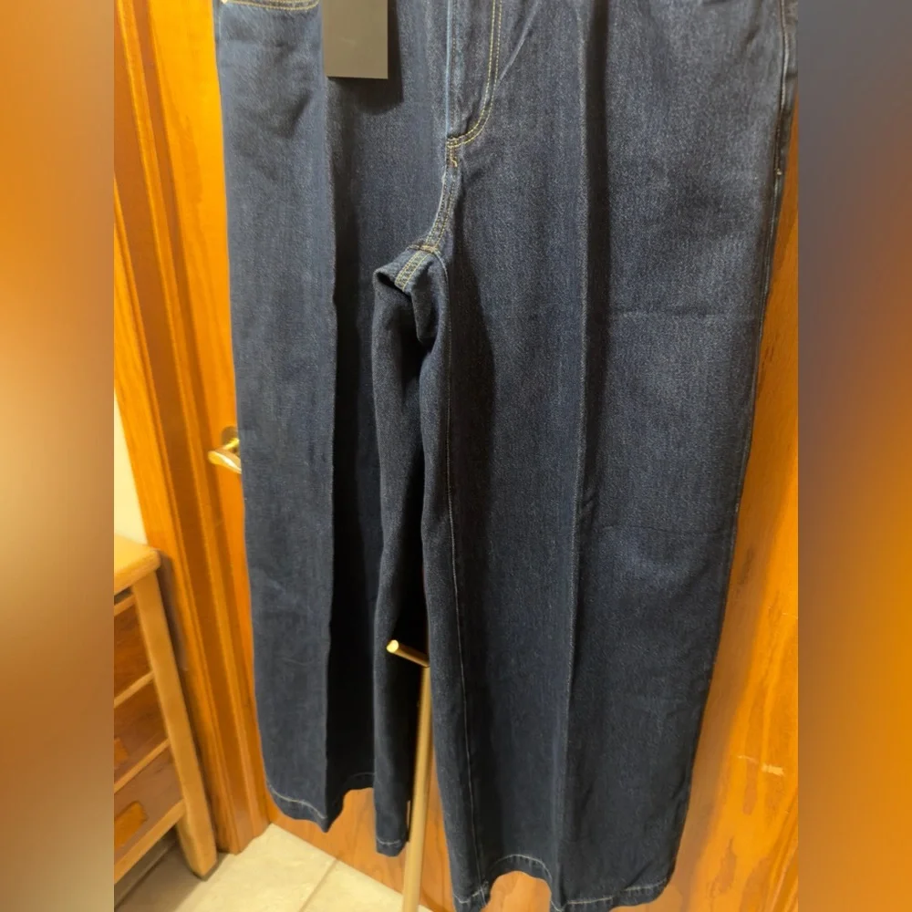 Paige Wide-Leg Jeans Portia Michiru double waistband, high rise, size 32 New! - Picture 13 of 16